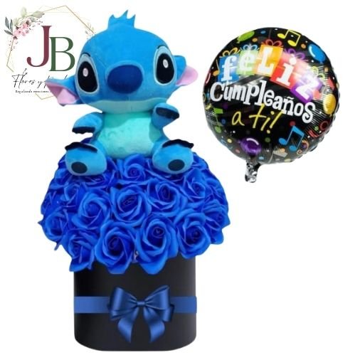 FLOREROS.JBFLORESYREGALOS (17) BOX CILINDRO STITCH"