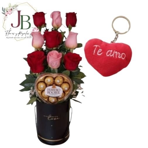 FLOREROS.JBFLORESYREGALOS (3) BOX 9 ROSAS EN ESCALA"