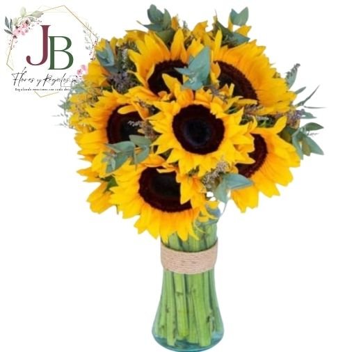FLORERO DE 10 GIRASOLES"