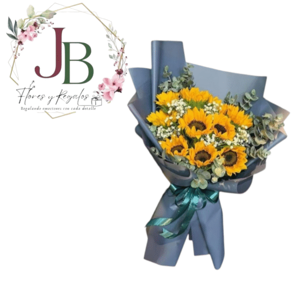 hermoso ramo de 10 girasoles