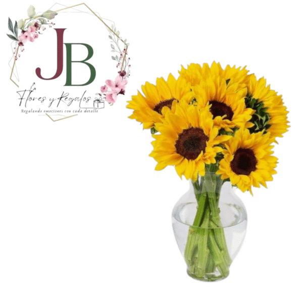 Majestuoso florero 10 girasoles