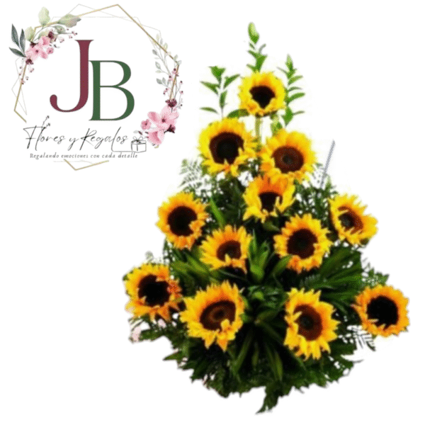 Arreglo 12 girasoles