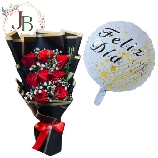 RAMO EXTENDIDO DE 8 ROSAS"