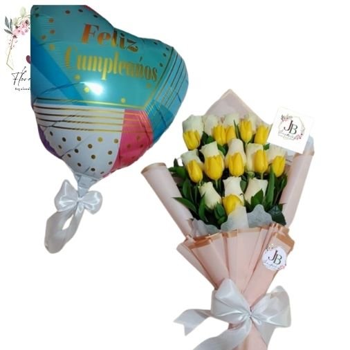 RAMO DE ROSAS Y TULIPANES