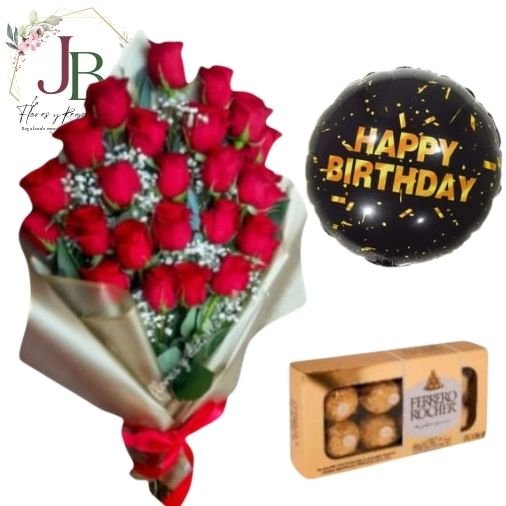 RAMO EXTENDIDO  DE 24 ROSAS"