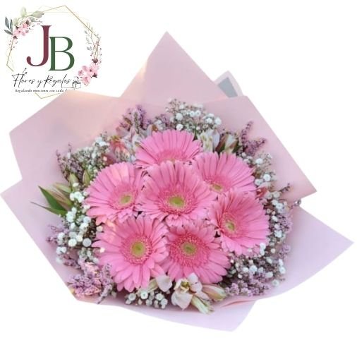RAMOSYFLORES.JBFLORESYREGALOS (14) HERMOSO RAMO DE 7 GERBERAS"