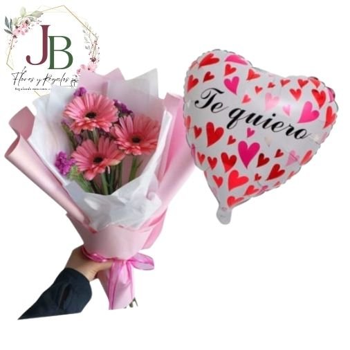 RAMOSYFLORES.JBFLORESYREGALOS (15) FABULOSO RAMO DE 3 GERBERAS"