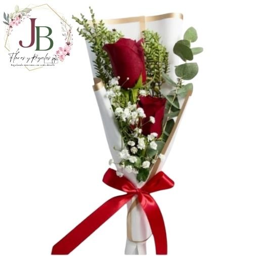 RAMO DE 2 ROSAS ROJAS"