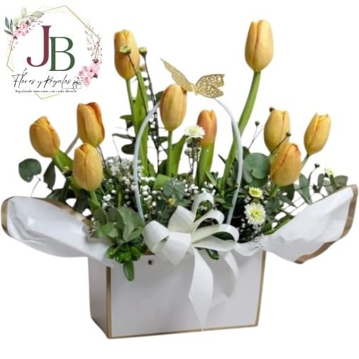 CARTERA DE 10 TULIPANES AMARILLAS