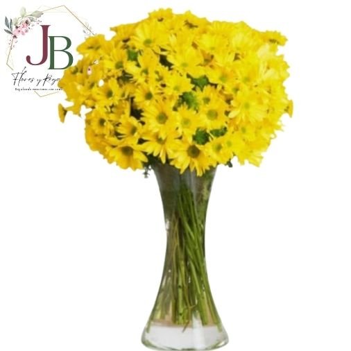 FLORERO DE MARGARITAS AMARILLAS