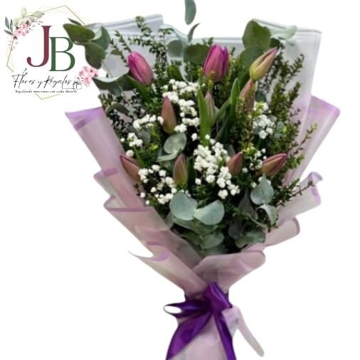 RAMO DE 10 TULIPANES MIX