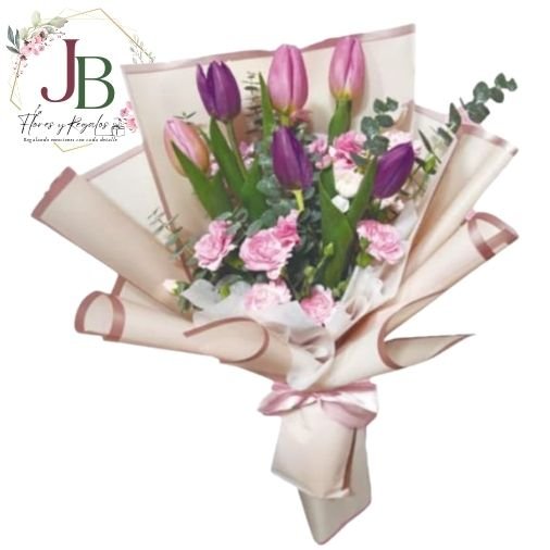 MAZO RAMO DE 6 TULIPANES"