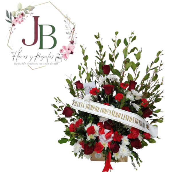 ARREGLO DE CONDOLENCIAS Y CINTA