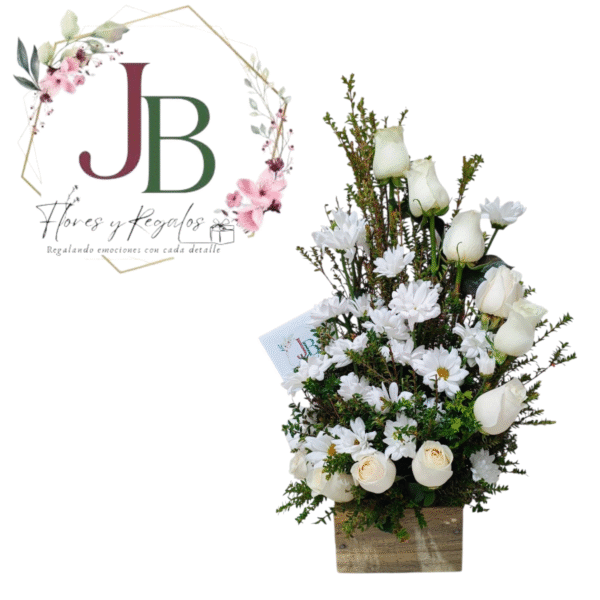 ARREGLO 9 ROSAS DE PAZ