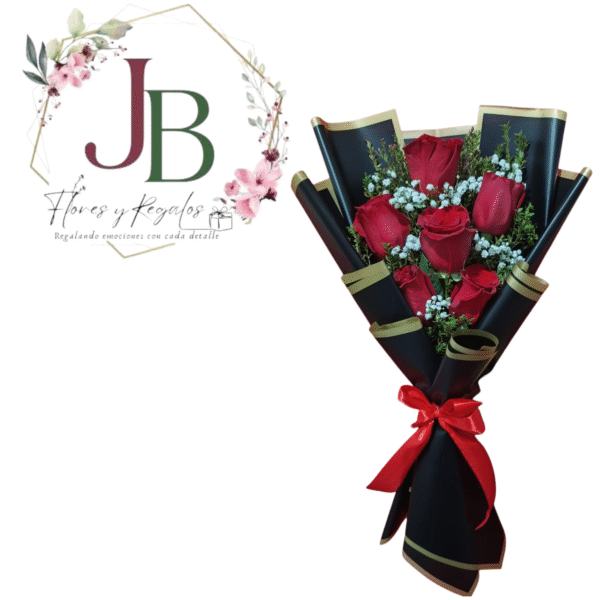 HERMOSO RAMO DE 6 ROSAS EN ESCALA