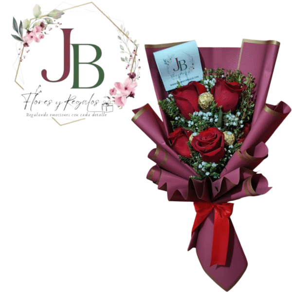 RAMO 5 ROSAS Y BOMBONES