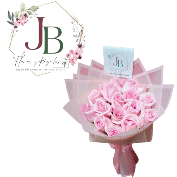 RAMO 15 ROSAS ROSADAS